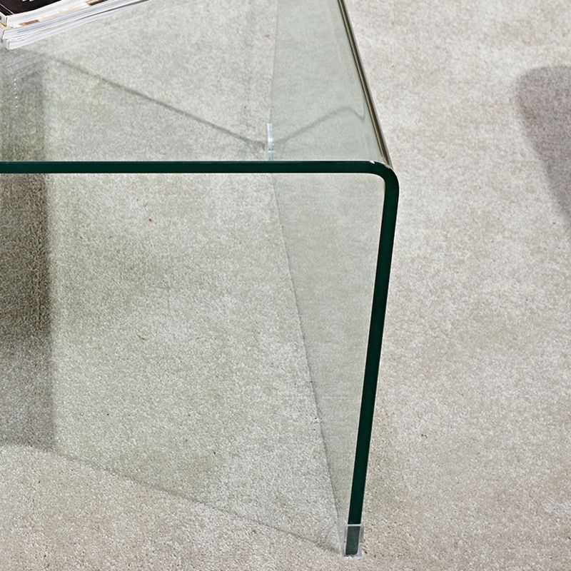 Mesa final negra/transparente de la mesita de noche, mesa de mesita de noche de vidrio