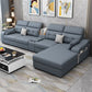 Recessed Arm Pillowed Back Cushions Sofa and Chaise Linen/Faux Leather Sectional Clearhalo 'furn' 'furn_sectionals' 'Furniture' 'furniture_sectionals' 'kitchen' 'kitchen_sectionals' 'Living Room Furniture' 'Sectionals' 1200x1200_b1688740-69a2-4d8c-9c41-ee1a8b21e221