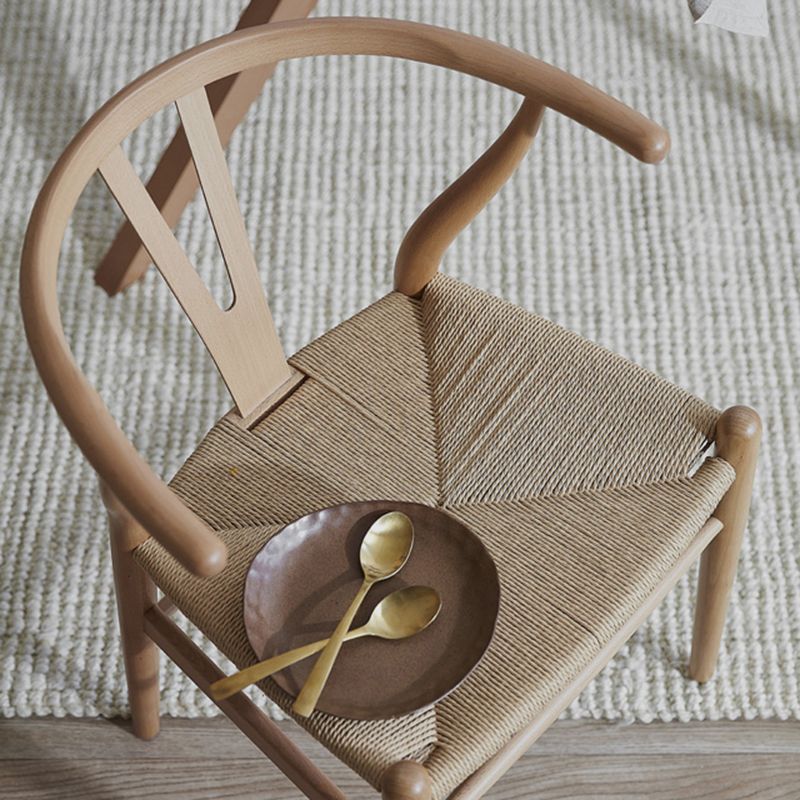 Modern Style Side Chair Low Back Solid Wood Dining Chair for Home