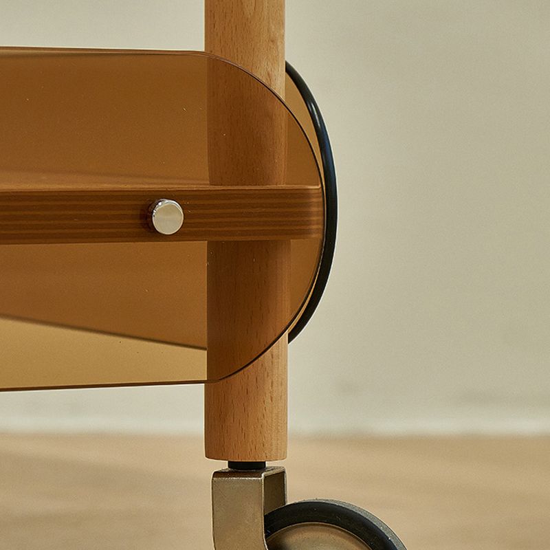 Modern Side Table Glass Top with Storage Rectangular Double Tier Accent Side Table Clearhalo 'Coffee & Accent Tables' 'End & Side Tables' 'end_side_tables' 'furn' 'furn_end_side_tables' 'Furniture' 'Living Room Furniture' 1200x1200_b169be18-3d99-4092-a747-a9f29fb0fda6