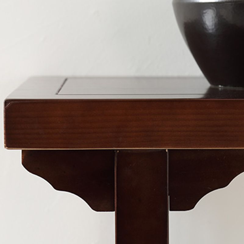 Mid Century Modern Accent Table Rectangle Wood Console Table in Brown