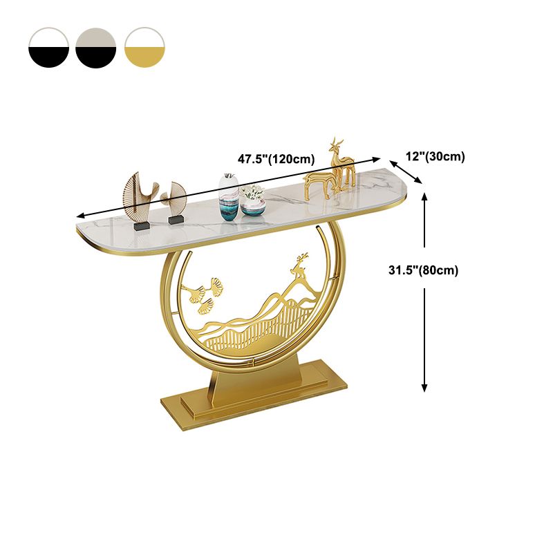 Tavolo console glam in pietra 31,5 "tavolo di accento alto