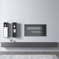 Modern Wood TV Stand Console Floating Black TV Media Stand for Living Room Clearhalo 'furn' 'furn_tv_stands_entertainment_centers' 'Furniture' 'Living Room Furniture' 'TV Stands & Entertainment Centers' 'TV Stands & Media Storage Furniture' 'tv_stands_entertainment_centers' 1200x1200_b16b03e7-4496-4ef3-b149-15eb240949af