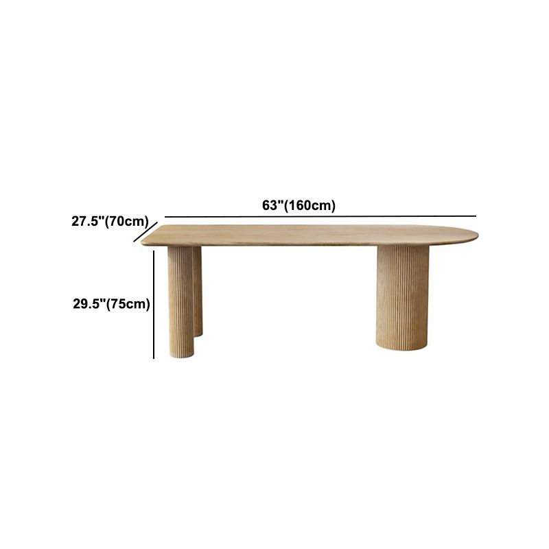 Modern Solid Wood Dining Table Free Form Table with 3 Legs for Kitchen Clearhalo 'Dining Tables & Seating' 'Dining Tables' 'dining_table' 'furn' 'furn_dining_table' 'Furniture' 'Kitchen & Dining Furniture' 1200x1200_b16b33dd-1ebc-46c9-ac59-cfa29f0d563f