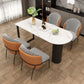Contemporary Sintered Stone Dining Table Metal Dining Table with Double Pedestal Base Clearhalo 'Dining Tables & Seating' 'Dining Tables' 'dining_table' 'furn' 'furn_dining_table' 'Furniture' 'Kitchen & Dining Furniture' 1200x1200_b16c33f0-4534-40bf-bb98-9ff0049eeb9a