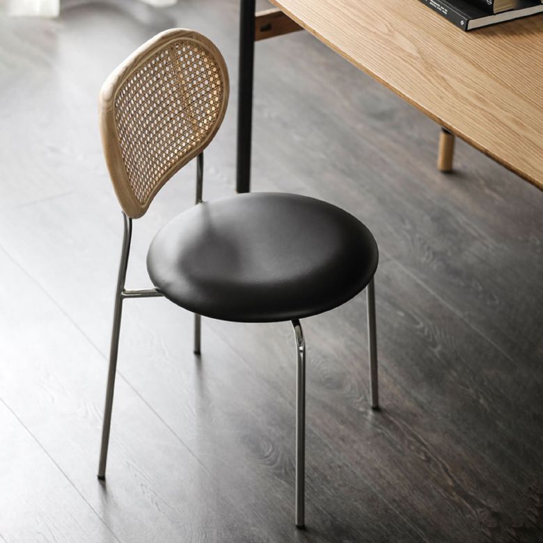 Sedia da cucina senza braccioli gambe in metallo sedia da pranzo con schienale King Louis