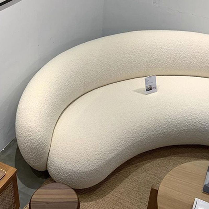 Sofá de forma de luna curva de brazo empotrado contemporáneo para sala de estar para sala de estar