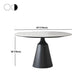 Modern Round Pub Table Stone Top Black Base Pedestal Casual Dining Table Clearhalo 'Dining Tables & Seating' 'Dining Tables' 'dining_table' 'furn' 'furn_dining_table' 'Furniture' 'Kitchen & Dining Furniture' 1200x1200_b16dbc52-f81b-4c44-bcc8-fd3c54831d68