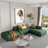 Sofá de cuero sintético contemporáneo 102.36 "W Sofá de brazo empotrado con chaise