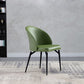 Modern Style Faux Leather Dining Chair Armless Metal Side Chair for Home Use