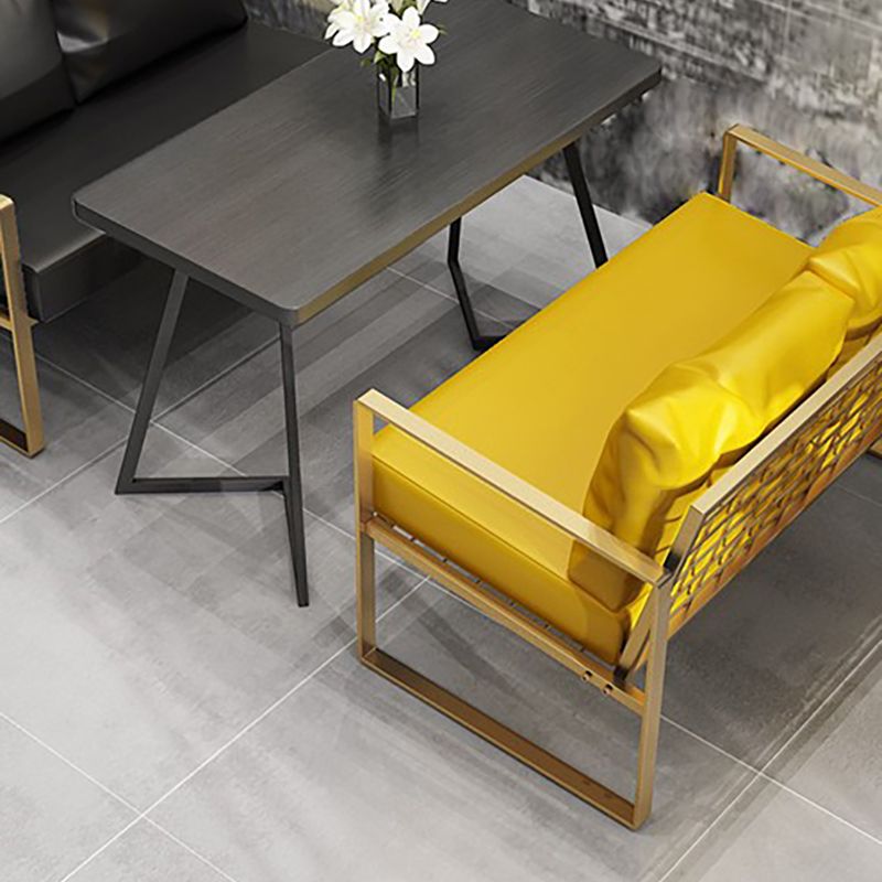 26,77 "W Faux Leder Quadratarmofofa zeitgenössisches Sofa für Wohnzimmer