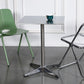 Stainless Steel Industrial Dining Table Pedestal Table for Dinning Room Clearhalo ' dining_table' 'Dining Tables & Seating' 'Dining Tables' 'Furniture' 'furniture_dining_table' 'Kitchen & Dining Furniture' 'kitchen&dining_furn' 'kitchen' 'kitchen_dining_table' 1200x1200_b17627f2-bd1a-4251-b69f-761d1428eeec