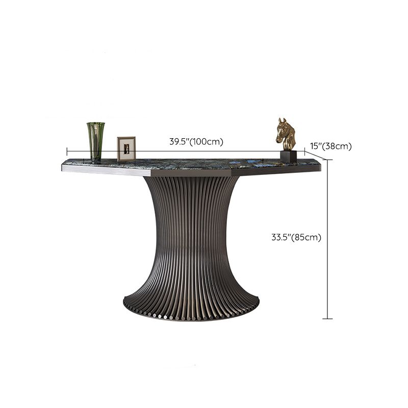 Mesa de acento sin glamour con soporte de acero inoxidable para Hall