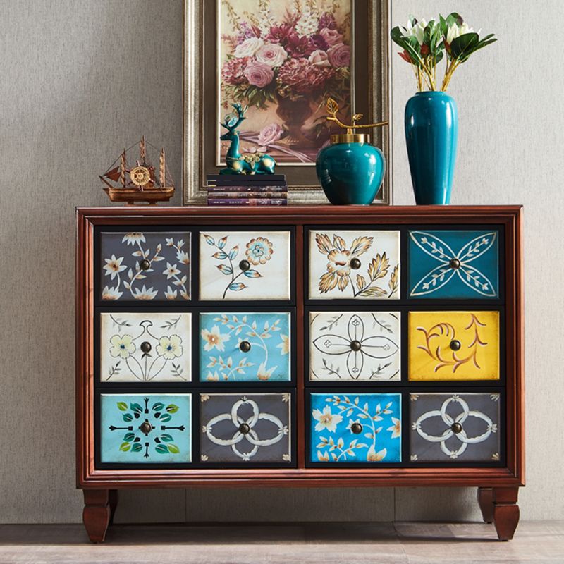 Mid-Century Modern Wood Cabinet Knobs Side Cabinet with Drawer Clearhalo 'Cabinets & Chests' 'cabinets_chests' 'furn' 'furn_cabinets_chests' 'Furniture' 'Living Room Furniture' 1200x1200_b17d436b-147c-4525-8678-3db0aef7a4b1