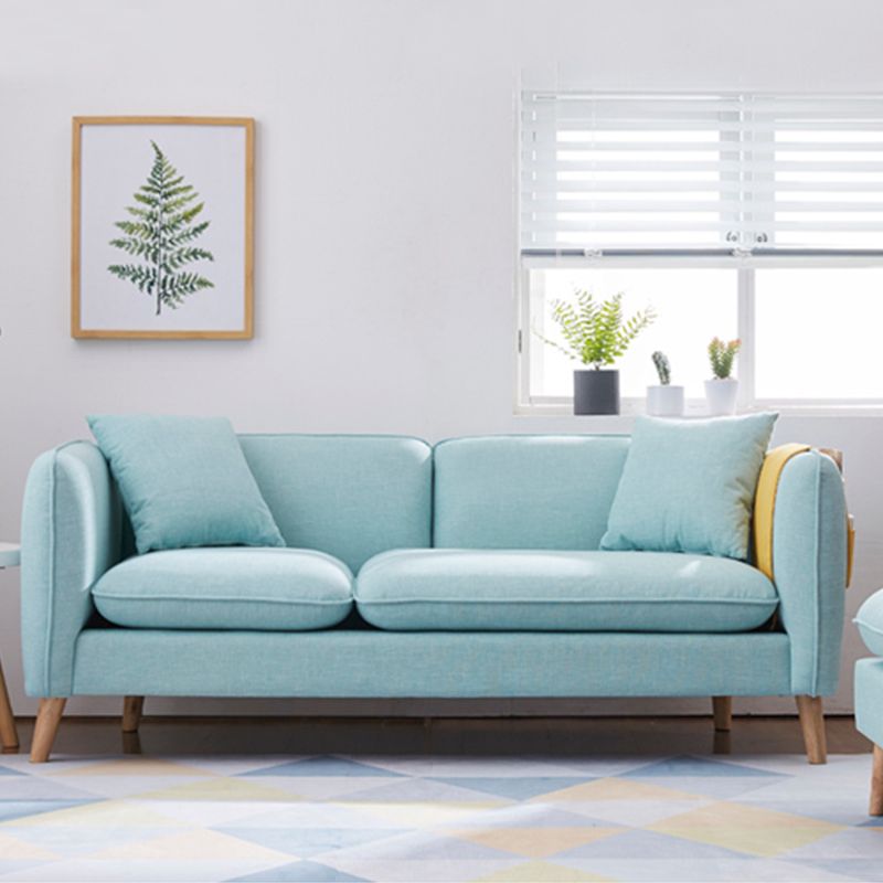 Linen Modern Sofa Square Arm 30"W Cushions Sofa for Living Room Clearhalo 'furn' 'furn_sofas' 'Furniture' 'furniture_sofas' 'kitchen' 'kitchen_sofas' 'Living Room Furniture' 'Sofa' 'sofas' 1200x1200_b17e832c-4a47-487f-9f27-7c992bbe84df