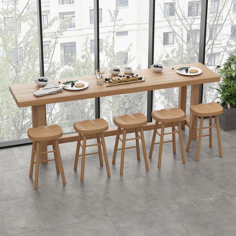 Contemporary Rectangle Bar Dining Table Indoor Wood Bar Table in Light Brown Clearhalo 'Bar Furniture' 'Bar Tables' 'bar_tables' 'furn' 'furn_bar_tables' 'Furniture' 'furniture_bar_tables' 'Kitchen & Dining Furniture' 'kitchen&dining_furn' 'kitchen' 1200x1200_b17e9741-ec8c-45f0-86ab-e1a31c6ea3a7