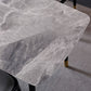 Rectangle Grey Tone Dining Table Sintered Stone Table Luxury with 4 Legs Clearhalo ' dining_table' 'Dining Tables & Seating' 'Dining Tables' 'furn' 'furn_dining_table' 'Furniture' 'furniture_dining_table' 'Kitchen & Dining Furniture' 'kitchen&dining_furn' 'kitchen' 'kitchen_dining_table' 1200x1200_b17f1e0e-b9ce-425a-9ece-e89990fd9192