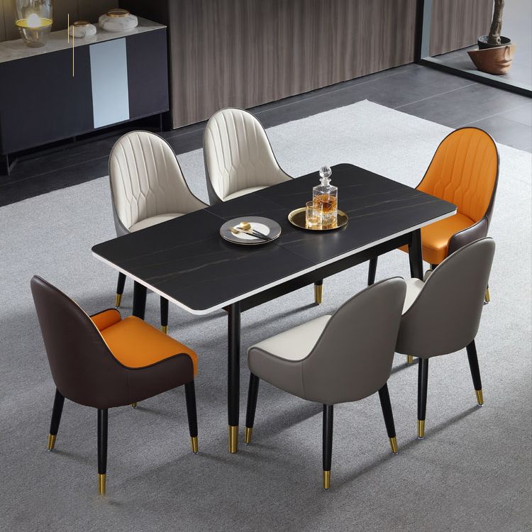 Nordic Glam Style Dining Chairs Metal Dining Arm Side Chair for Kitchen (Set of 2) Clearhalo ' kitchen&dining_furn' 'Dining Chairs' 'Dining Tables & Seating' 'dining_chair' 'furn' 'furn_dining_chair' 'Furniture' 'furniture_dining_chair' 'Kitchen & Dining Furniture' 'kitchen' 1200x1200_b17f452b-fe32-446a-8d17-7122d31c0433