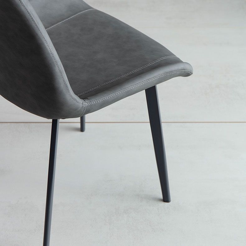 Contemporary Style Dining Chairs Armless Single Chair with Metal Legs Clearhalo ' kitchen&dining_furn' 'Dining Chairs' 'Dining Tables & Seating' 'dining_chair' 'furn' 'furn_dining_chair' 'Furniture' 'furniture_dining_chair' 'Kitchen & Dining Furniture' 'kitchen' 1200x1200_b1802e9f-3a80-4886-9dcd-e73bfaa73603