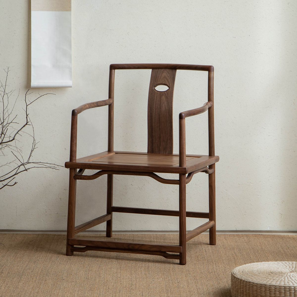 Traditional Style Dining Chair Slat Back Solid Wood Arm Chair for Home Clearhalo 'Dining Chairs' 'Dining Tables & Seating' 'dining_chair' 'furn' 'furn_dining_chair' 'Furniture' 'Kitchen & Dining Furniture' 1200x1200_b180ac85-992a-44f9-ab1c-cb543fcc08b9