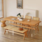 Rectangle Dining Table Brown Wood Modern Dining Table for Home