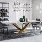 Industrial Sintered Stone Top Table Dining Table Rectangle Table with Metal Pedestal Clearhalo ' dining_table' 'Dining Tables & Seating' 'Dining Tables' 'furn' 'furn_dining_table' 'Furniture' 'furniture_dining_table' 'Kitchen & Dining Furniture' 'kitchen&dining_furn' 'kitchen' 'kitchen_dining_table' 1200x1200_b182385f-2920-4b53-94cd-2d7d4c2dd77e