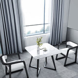 Industrial Style Dining Site Table Stone Furniture with Double Pedestal Clearhalo ' dining_table' 'Dining Tables & Seating' 'Dining Tables' 'furn' 'furn_dining_table' 'Furniture' 'furniture_dining_table' 'Kitchen & Dining Furniture' 'kitchen&dining_furn' 'kitchen' 'kitchen_dining_table' 1200x1200_b183fc62-4854-4cbd-a27b-46fc3af8b4f6