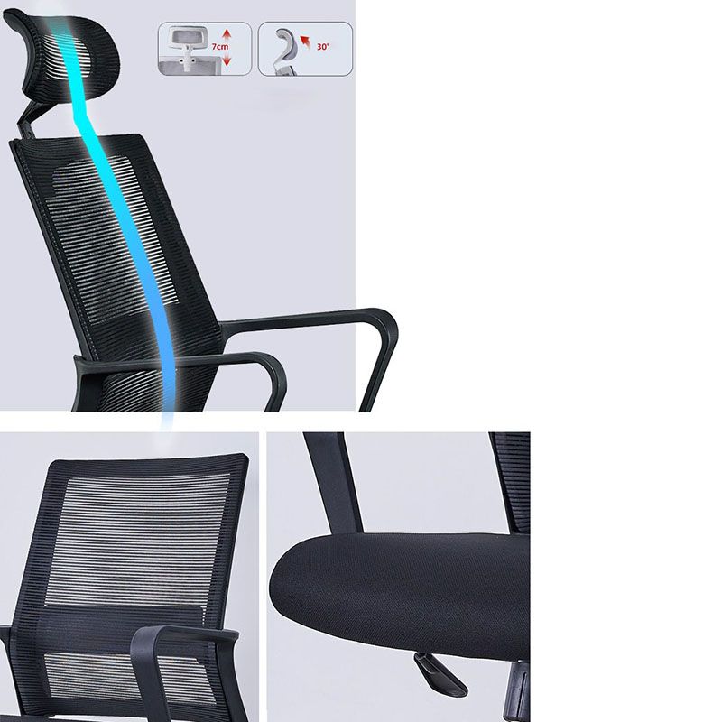 Swivel Fixed Arms Chair Breathable AirGrid Seat and Back Office Chair Clearhalo 'furn' 'furn_office_chair' 'Furniture' 'Office Chairs' 'Office Furniture' 'office_chair' 1200x1200_b1847eca-cde3-4baa-8138-9754590e21d9
