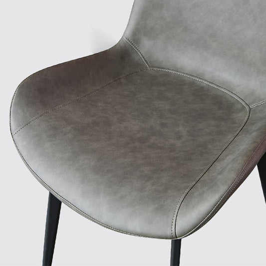 Industrial Style Side Chair Faux Leather Side Dining Chair with Metal Base Clearhalo 'Dining Chairs' 'Dining Tables & Seating' 'dining_chair' 'furn' 'furn_dining_chair' 'Furniture' 'Kitchen & Dining Furniture' 1200x1200_b1855202-ccb4-4572-8213-0a9d2d4ff3bc