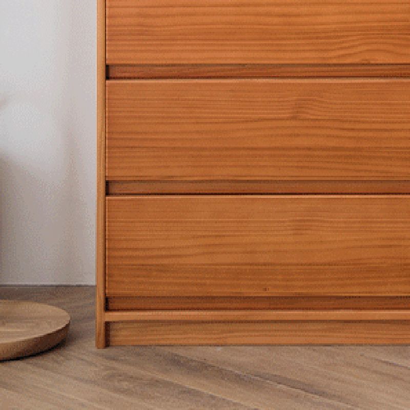 引き出し付き長方形の松のアクセントチェストモダンな胸27.56 "l