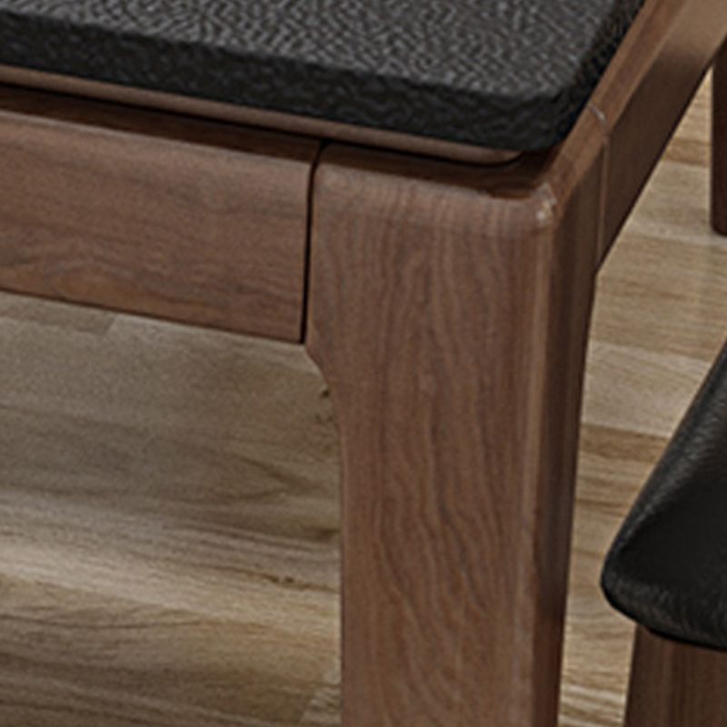 Tavolo da pranzo top in pietra nera tavolo da pranzo moderno di metà secolo con 4 gambe in legno