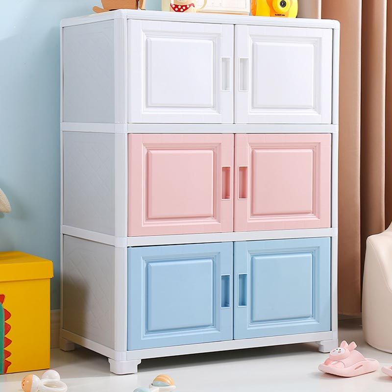 Armadio in plastica del guardaroba di plastica in stile contemporaneo con porte