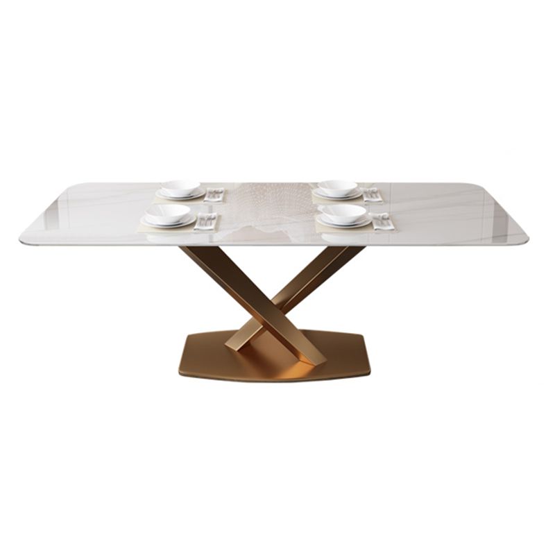 Luxury Sintered Stone Top Dining Set Rectangle 1/4/5/6/7 Pieces Dining Table with Chairs Clearhalo 'Dining Room Sets' 'Dining Tables & Seating' 'dining_room_set' 'furn' 'furn_dining_room_set' 'Furniture' 'furniture_dining_room_set' 'Kitchen & Dining Furniture' 1200x1200_b186cec1-0e42-4c10-81dc-3d26667d5c45