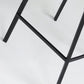 Modern Armless Bar Stool PU Leather Low Back Stools with Metal Frame