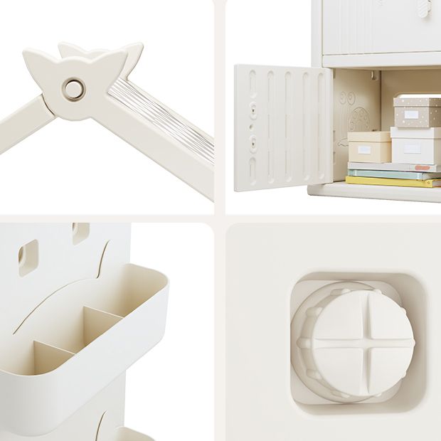 Modern Style Plastic Frame Wardrobe Freestanding Wardrobe with Shelves and Clothes Rail Clearhalo 'Armoires & Wardrobes' 'armoires_wardrobes' 'Bedroom Furniture' 'furn' 'furn_armoires_wardrobes' 'Furniture' 1200x1200_b188b4c4-6056-492d-befa-2abf04b82af8