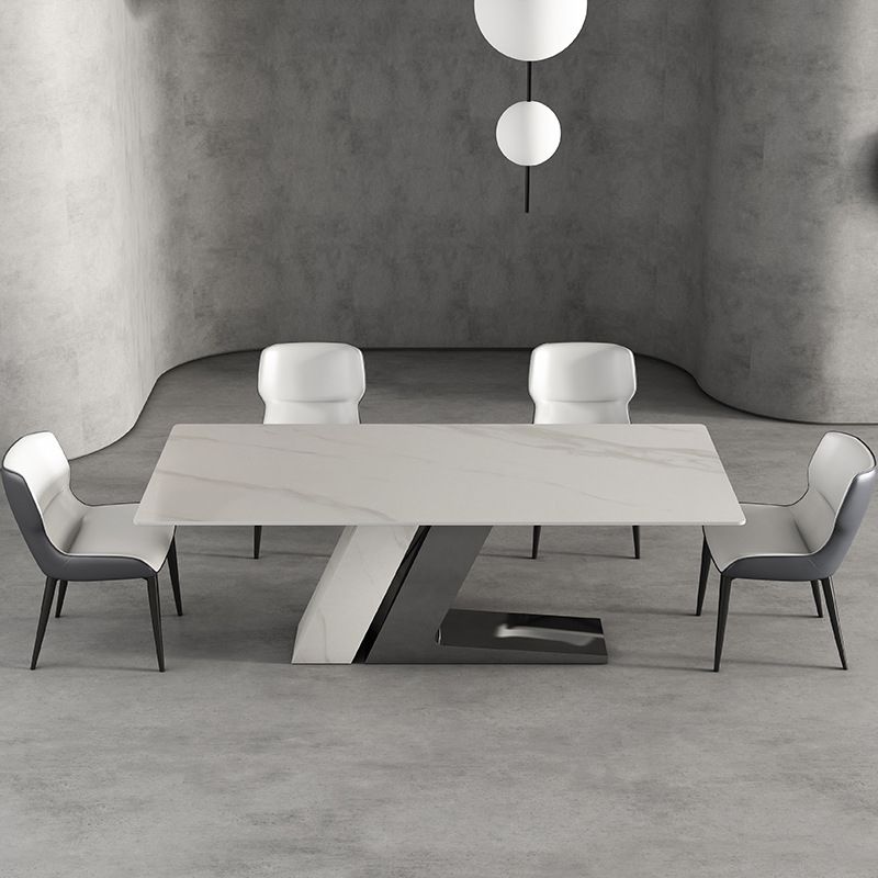Designer Style 1/4/5/7 Pieces Dinette Set Sintered Stone Dining Room Set Clearhalo 'Dining Room Sets' 'Dining Tables & Seating' 'dining_room_set' 'furn' 'furn_dining_room_set' 'Furniture' 'furniture_dining_room_set' 'Kitchen & Dining Furniture' 1200x1200_b189b226-a6eb-4a83-98a2-15e7ba191f28