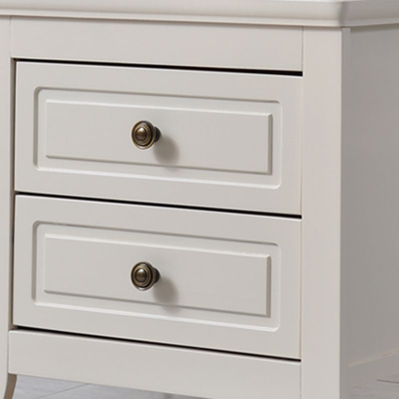 Moderna mesa de noche de madera maciza dormitorio de 2 caviones de noche con 4 patas