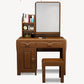 Bedroom Traditions Mirror Double Drawers Solid Wood Standing Make-up Vanity