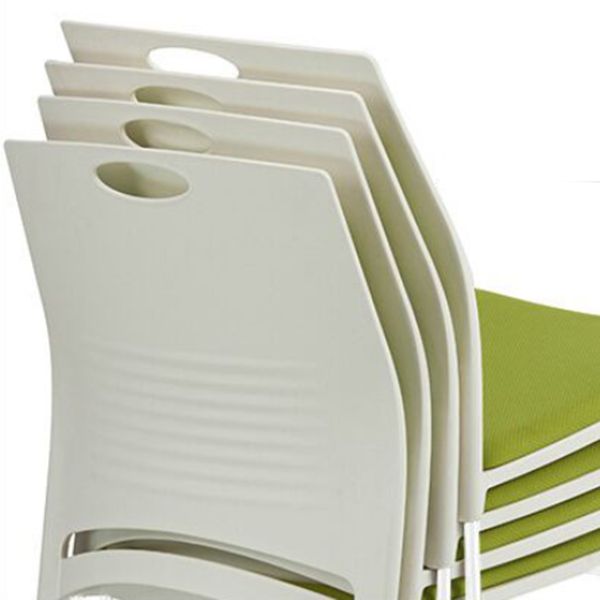 Chaise de bureau rembourrée sans bras moderne bas Back Back No Wheels Office Chair