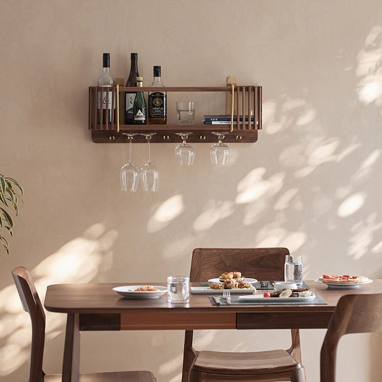 Wandgemonteerde wijnflessen rek massief houten wijnflessen rek voor thuis