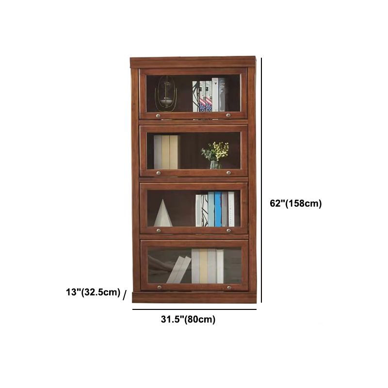 Solid Wood Standard Bookcase Contemporary Vertical Bookcase with Glass Doors Clearhalo 'Bookcases' 'furn' 'furn_bookcases' 'Furniture' 'furniture_bookcases' 'kitchen' 'kitchen_bookcases' 'Living Room Furniture' 'Office Furniture' 1200x1200_b18c776f-eee6-45a7-8f0e-d30a6d72da9f