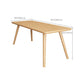 Table à manger contemporaine en bois massif Table à manger naturelle pour salle à manger