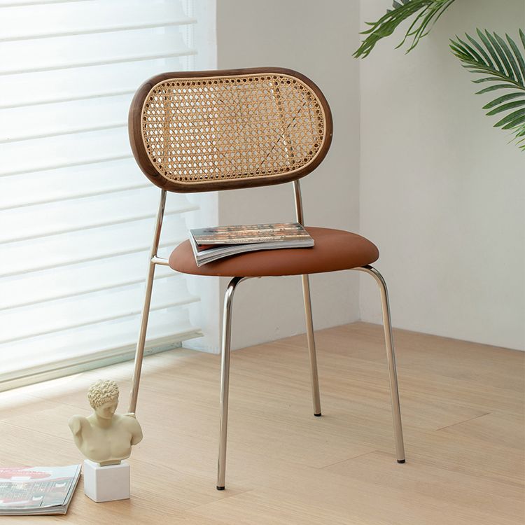 Contemporary Style Metal Chairs Set Open Back Side Dining Room Kitchen Chair Clearhalo ' kitchen&dining_furn' 'Dining Chairs' 'Dining Tables & Seating' 'dining_chair' 'furn' 'furn_dining_chair' 'Furniture' 'furniture_dining_chair' 'Kitchen & Dining Furniture' 'kitchen' 1200x1200_b18de088-8255-4f40-b322-a377cf42792f