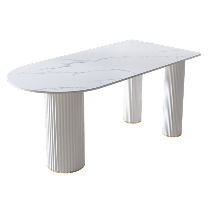 Metal Contemporary Free Form Dining Table Marble Top Table for Kitchen and Dining Room Clearhalo ' dining_table' 'Dining Tables & Seating' 'Dining Tables' 'furn' 'furn_dining_table' 'Furniture' 'furniture_dining_table' 'Kitchen & Dining Furniture' 'kitchen&dining_furn' 'kitchen' 'kitchen_dining_table' 1200x1200_b18e000f-aef4-4a4b-a520-68e95ea087ba