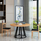 Round Solid Pinewood Brown Tone Dining Table Simplicity Pedestal Table for Dining Room Clearhalo ' dining_table' 'Dining Tables & Seating' 'Dining Tables' 'furn' 'furn_dining_table' 'Furniture' 'furniture_dining_table' 'Kitchen & Dining Furniture' 'kitchen&dining_furn' 'kitchen' 'kitchen_dining_table' 1200x1200_b18e4531-f407-4949-b567-c8eb083bc21f