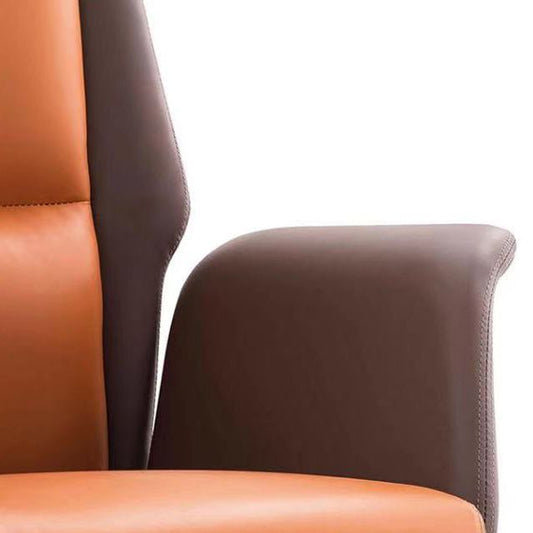 Contemporary Faux Leather Adjustable Chair Conference Swivel Chair Clearhalo 'furn' 'furn_office_chair' 'Furniture' 'Office Chairs' 'Office Furniture' 'office_chair' 1200x1200_b18e5ecd-118b-4c77-aac0-117db9622015