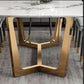 Glam Dining Faux Marble Table Rectangle Table with Metal Legs for Kitchen Clearhalo 'Dining Tables & Seating' 'Dining Tables' 'dining_table' 'furn' 'furn_dining_table' 'Furniture' 'Kitchen & Dining Furniture' 1200x1200_b18f1c1e-a3a6-4ed3-88c3-e8347d345636