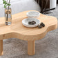 Table basse scandinave de forme libre avec 3 pieds en bois de pin