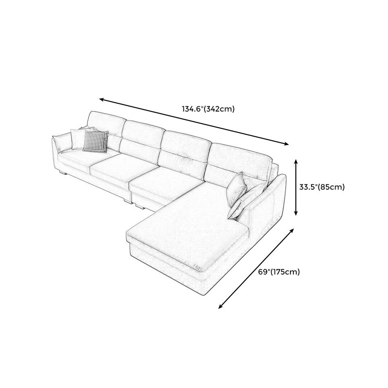 Modern Faux leather Sectional Sofa Cushion Back Square Arm Sectional for Living Room Clearhalo 'furn' 'furn_sectionals' 'Furniture' 'furniture_sectionals' 'Living Room Furniture' 'Sectionals' 1200x1200_b1900665-7ec8-48b0-906c-4cc57163ea62