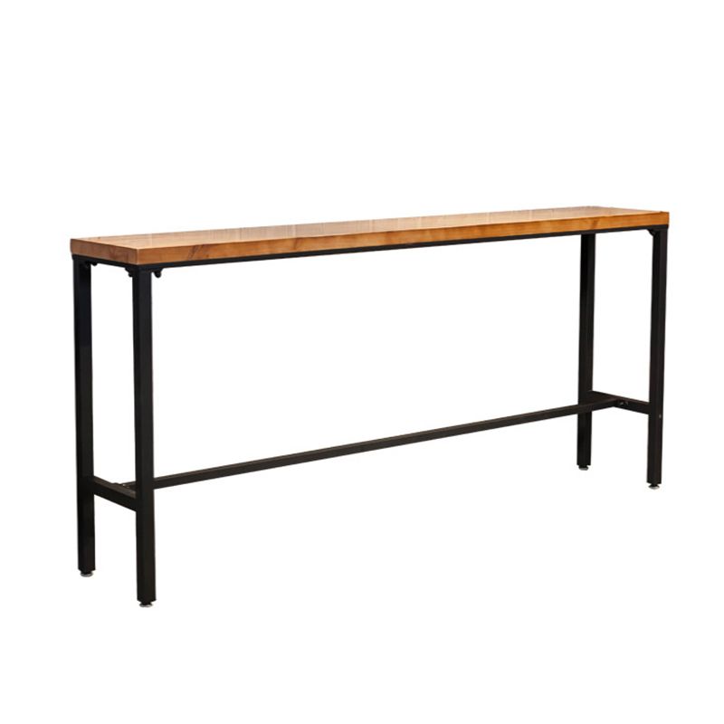 1/5 Pieces Industrial Rectangle Pub Table Set Wooden Counter Table with High Stools Clearhalo 'Bar Furniture' 'furn' 'furn_home_bar_bar_sets' 'Furniture' 'Home Bars & Bar Sets' 'home_bar_bar_sets' 'Kitchen & Dining Furniture' 1200x1200_b190aa7f-0615-4225-912b-82be7afba04a